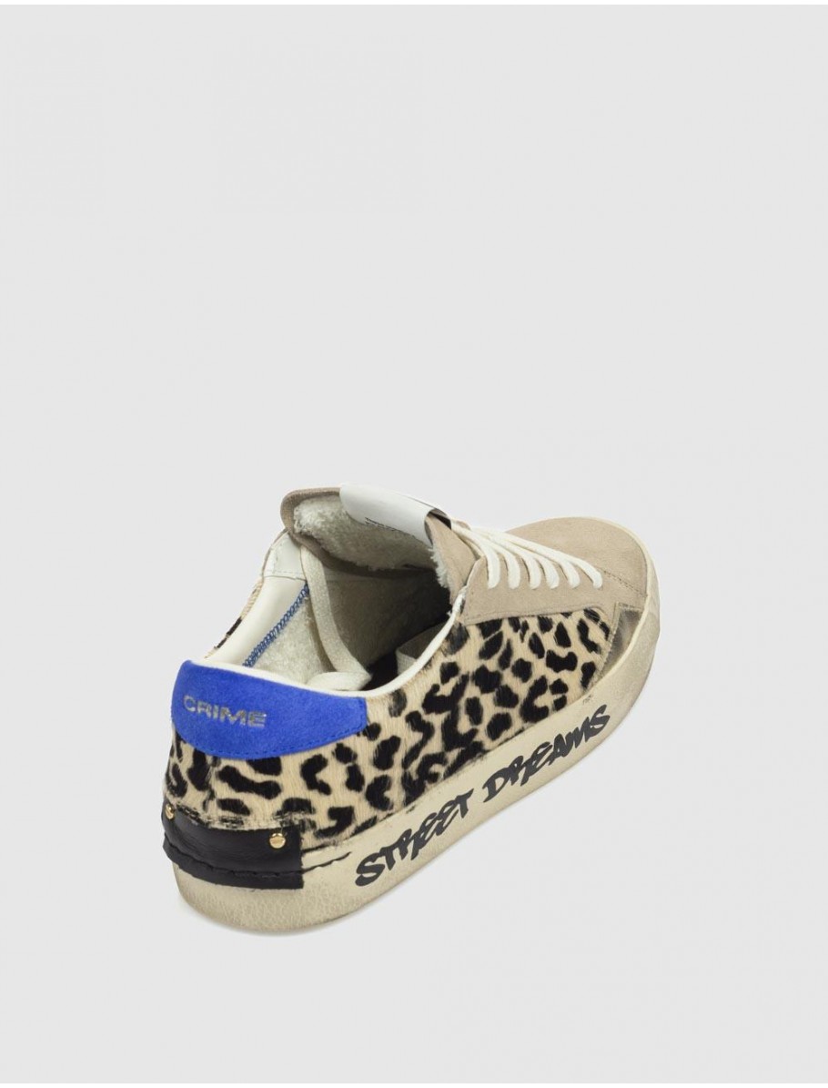 ZAPATILLA CRIME LONDON DISTRESSED LEOPARDO