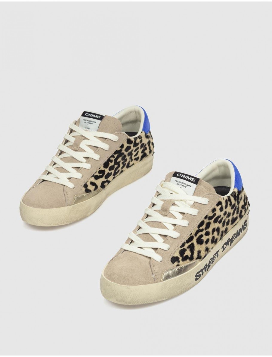 ZAPATILLA CRIME LONDON DISTRESSED LEOPARDO