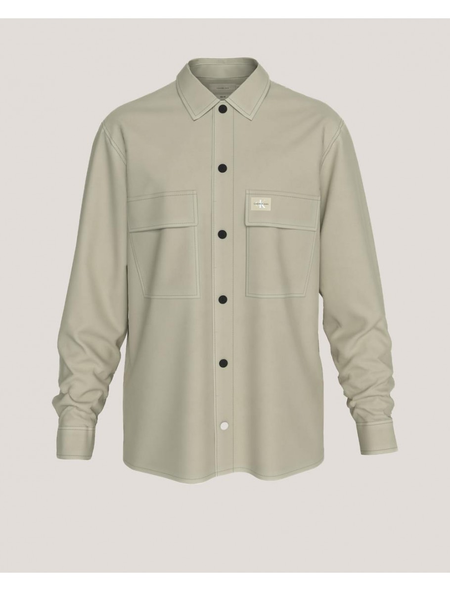 CAMISA CALVIN KLEIN CARGO OVERSHIRT BEIG