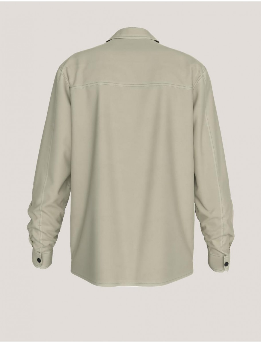 CAMISA CALVIN KLEIN CARGO OVERSHIRT BEIG