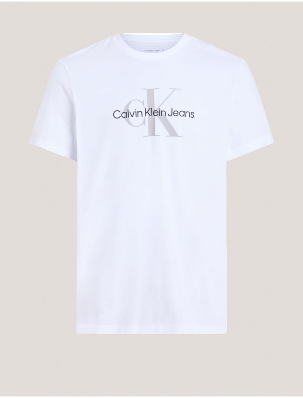 CAMISETA CALVIN KLEIN SS HERO MONOGRAM TEE 30S EU OPT BLANCO