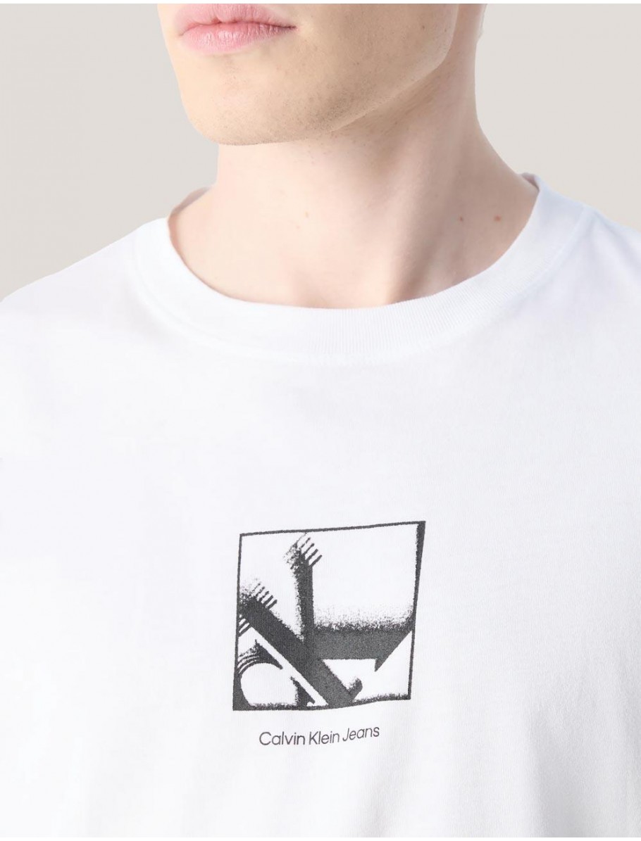 CAMISETA CALVIN KLEIN GRID BOX TEE BLANCO