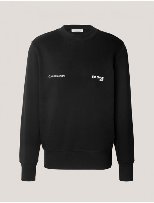 SUDADERA CALVIN KLEIN CALVIN KLEIN 1978 CREW NECK NEGRO