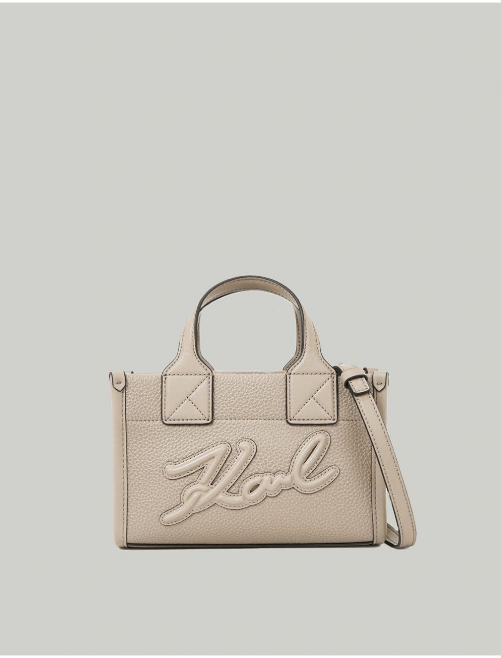 BOLSO KARL LAGERFED K SKUARE SM TOTE GRAINY BEIG