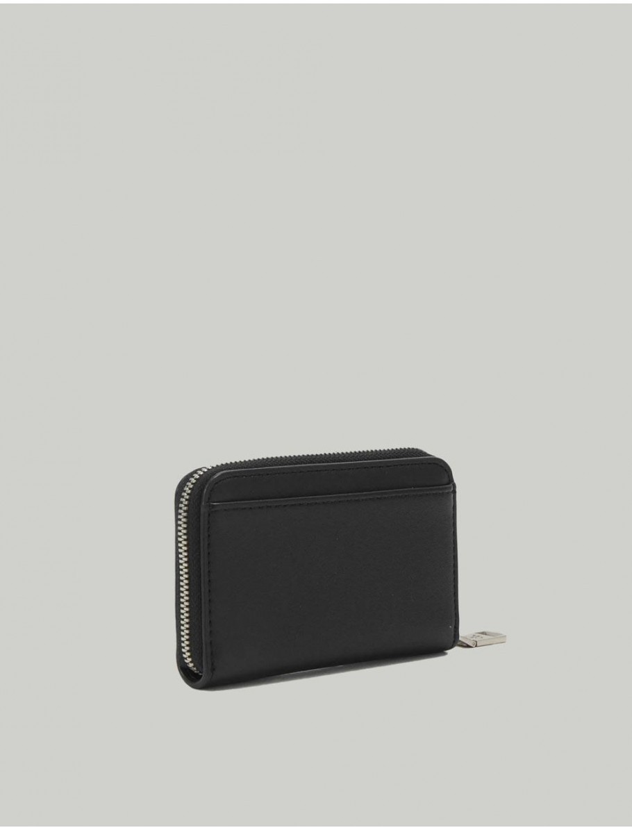 CARTERA CALVIN KLEIN SCULPTED MED ZIP AROUND NEGRO