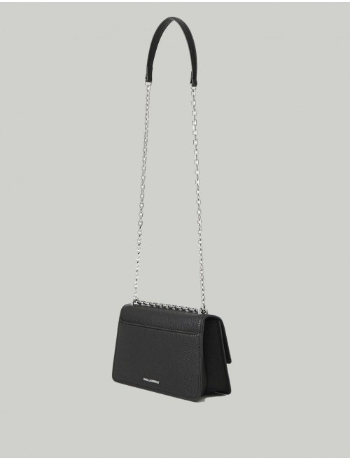 BOLSO KARL LAGERFED IKON PEBBLE SHB LOCK NEGRO