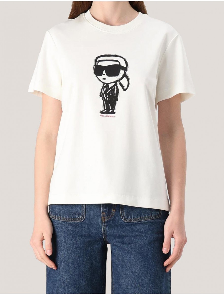 CAMISETA KARL LAGERFED IKON SKETCH KARL TSHIRT BEIG