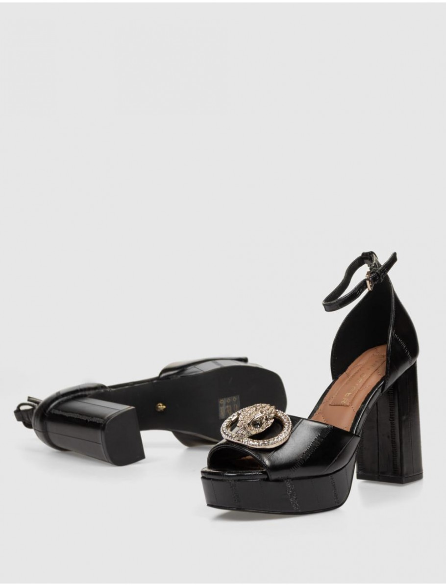 SANDALIA KURT GEIGER CHELSEA PLATFORM SANDAL NEGRO