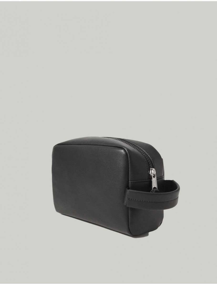 NECESER TOMMY HILFIGER TJM HERITAGE LEATHER WASHBAG NEGRO