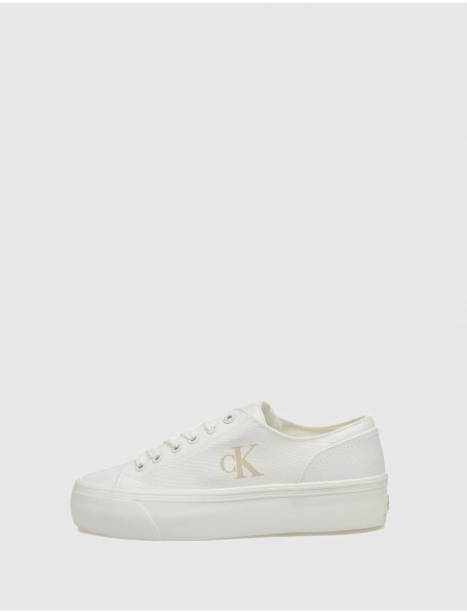 ZAPATILLA CALVIN KLEIN VULC FLATFORM LOW CV MG BLANCO