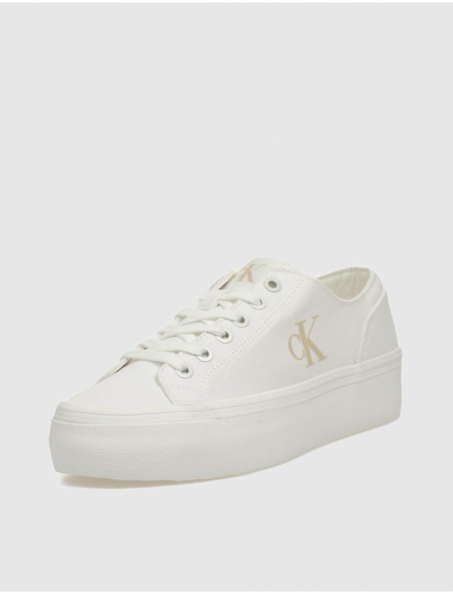 ZAPATILLA CALVIN KLEIN VULC FLATFORM LOW CV MG BLANCO