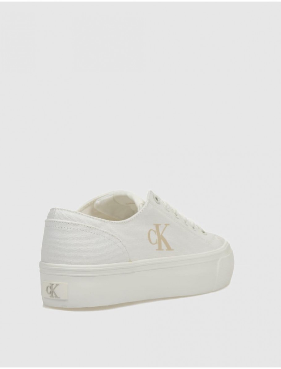 ZAPATILLA CALVIN KLEIN VULC FLATFORM LOW CV MG BLANCO