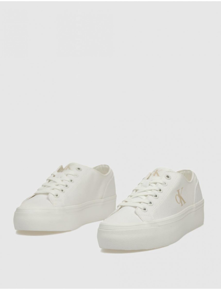 ZAPATILLA CALVIN KLEIN VULC FLATFORM LOW CV MG BLANCO