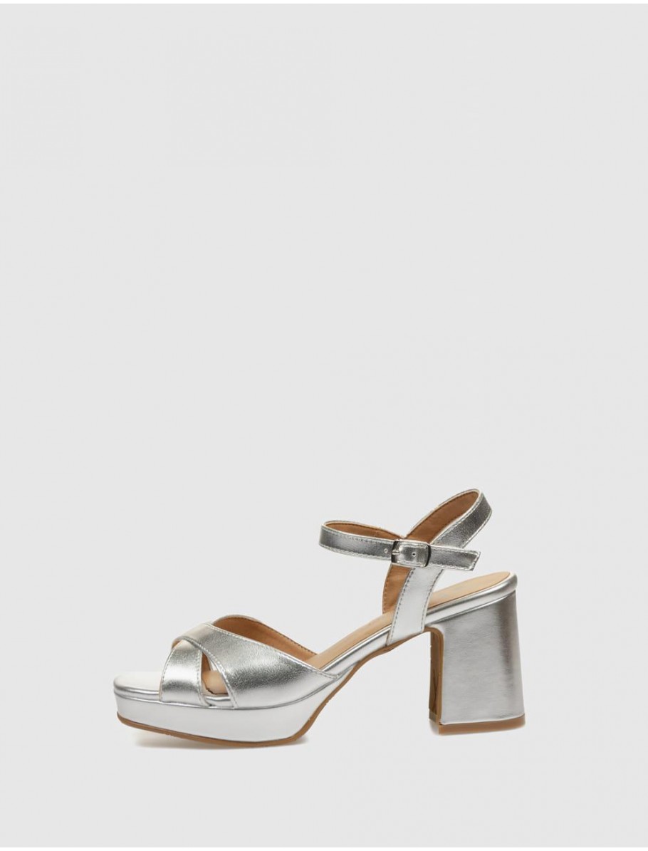 SANDALIA OBVIO SHOES NASIRA PLATA