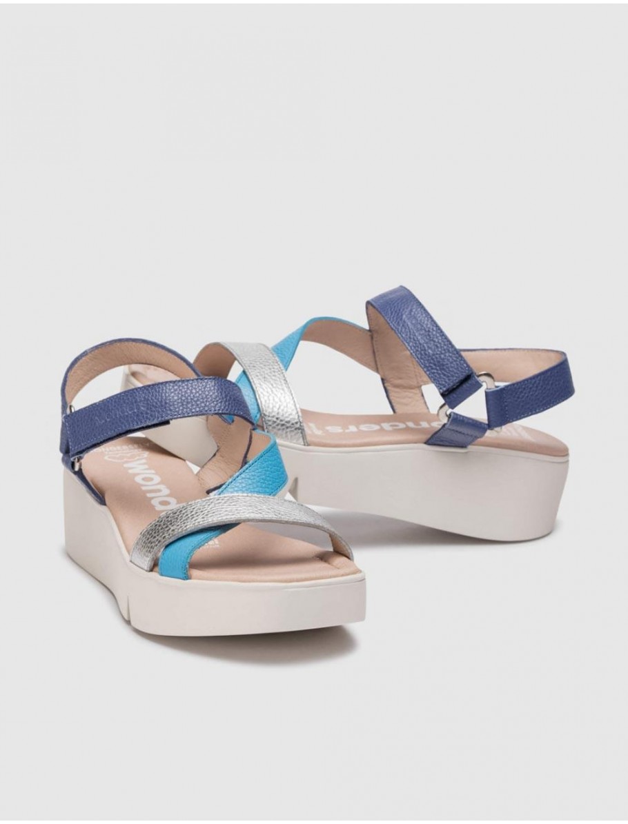 SANDALIA WONDERS B7950 AZUL