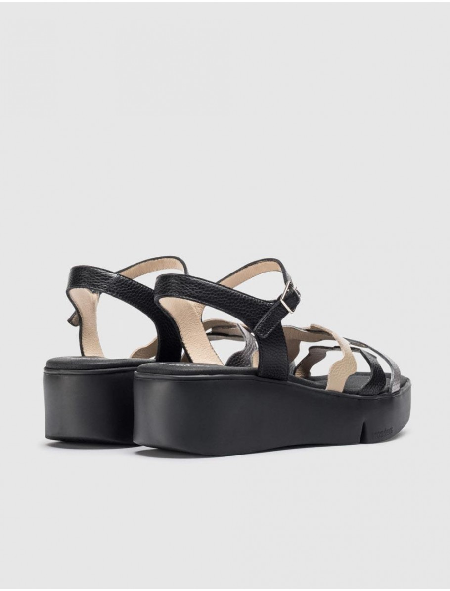 SANDALIA WONDERS B 7943 NEGRO