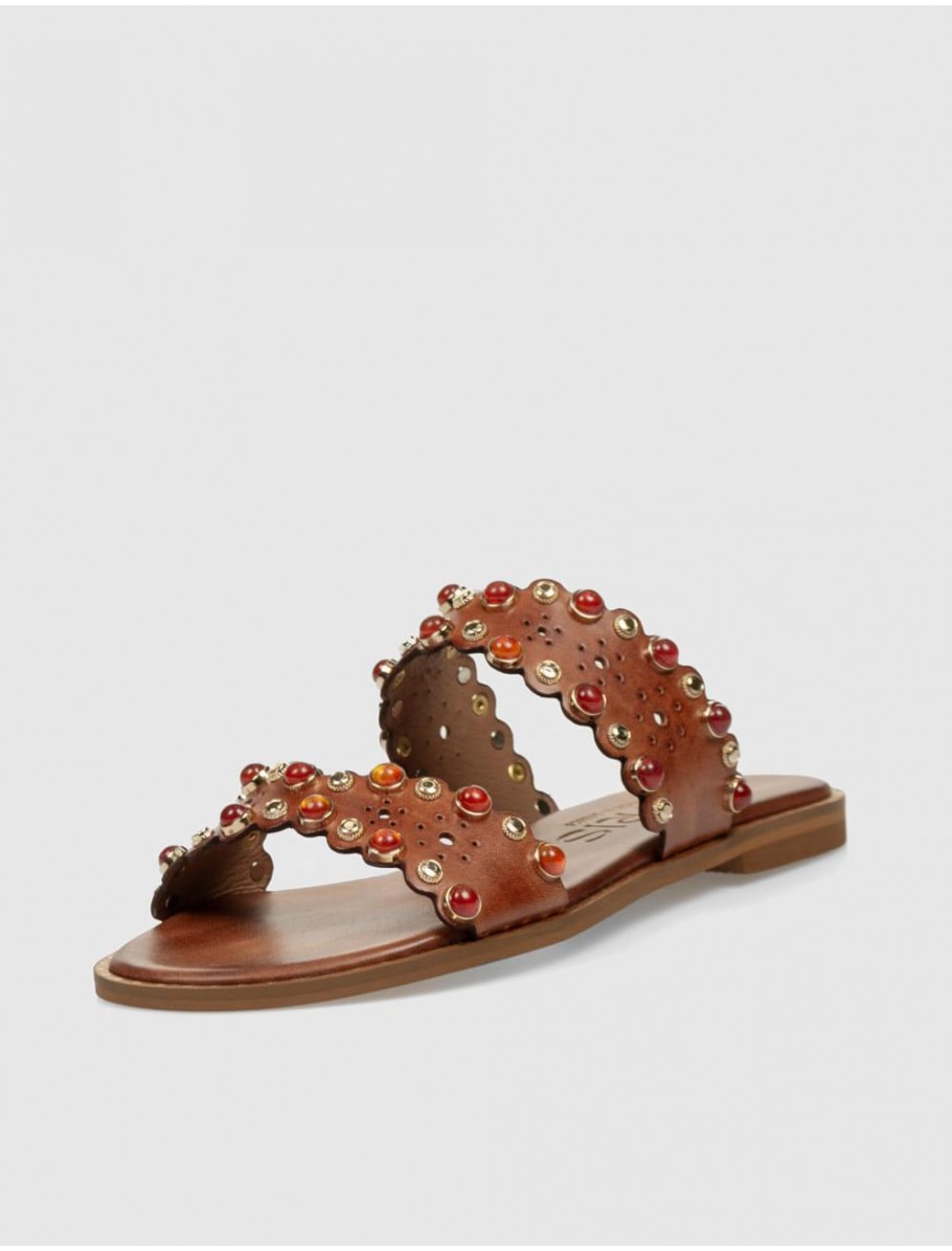 SANDALIA KOTRIS ITHACA FLAT MARRoN