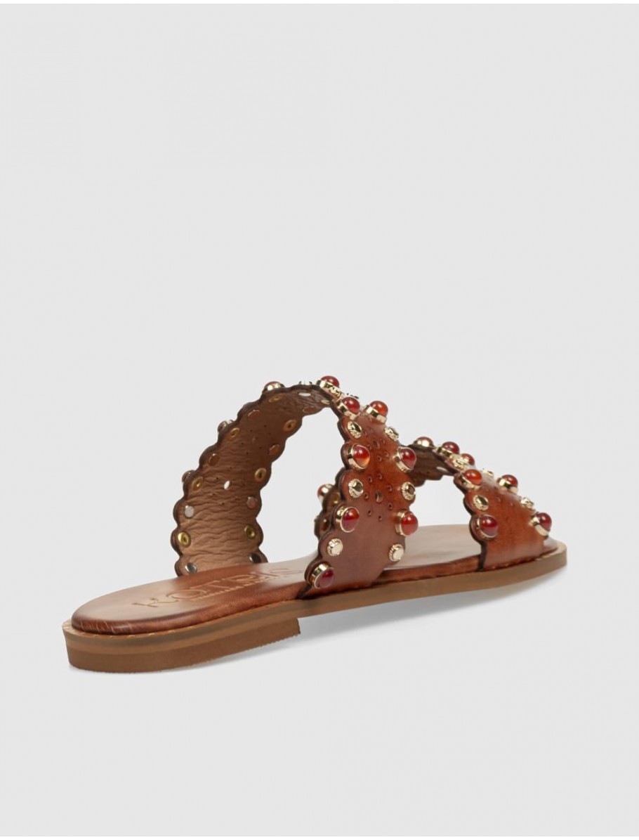SANDALIA KOTRIS ITHACA FLAT MARRoN