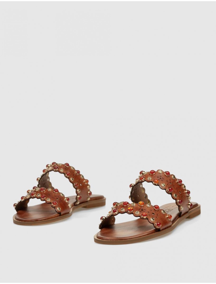 SANDALIA KOTRIS ITHACA FLAT MARRoN