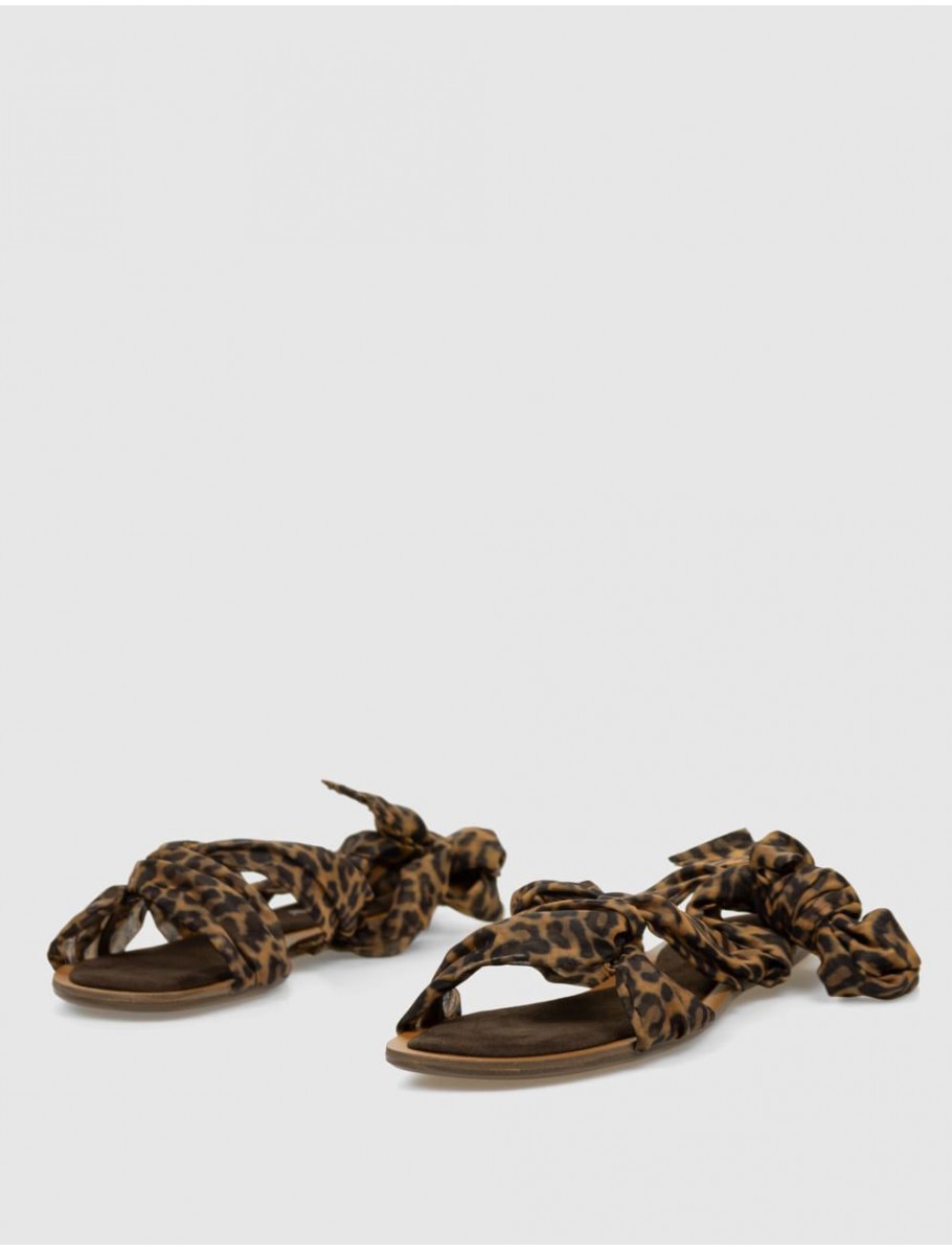 SANDALIA OBVIO SHOES CHANTAL LEOPARDO