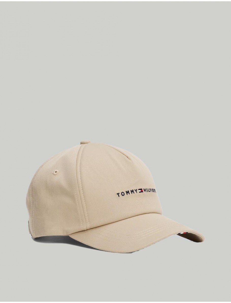 GORRA TOMMY HILFIGER TH FOUNDATION SOFT 6 PANEL CAP TAUPE