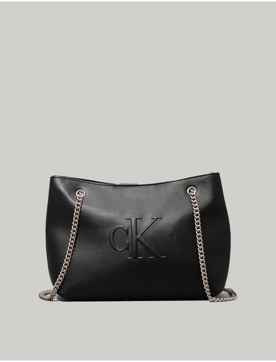 BOLSO CALVIN KLEIN SCULPTED CHAIN SHOULDER BAG NEGRO