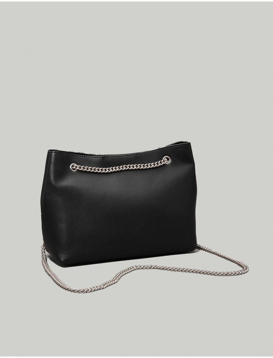 BOLSO CALVIN KLEIN SCULPTED CHAIN SHOULDER BAG NEGRO