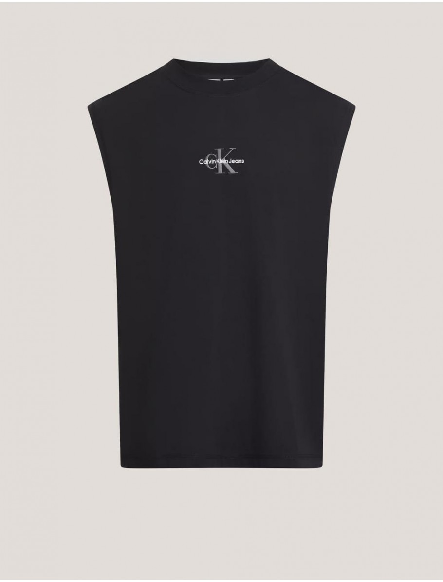 CAMISETA CALVIN KLEIN MONOLOGO SLEEVELESS TEE NEGRO