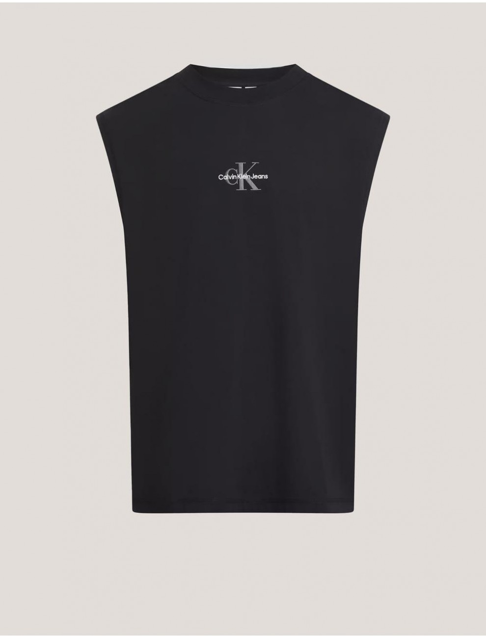 CAMISETA CALVIN KLEIN MONOLOGO SLEEVELESS TEE NEGRO