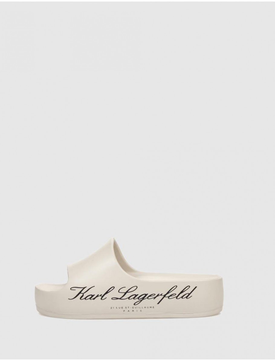 CHANCLA KARL LAGERFELD KOBO II HOTEL LOGO SLIDE BEIG