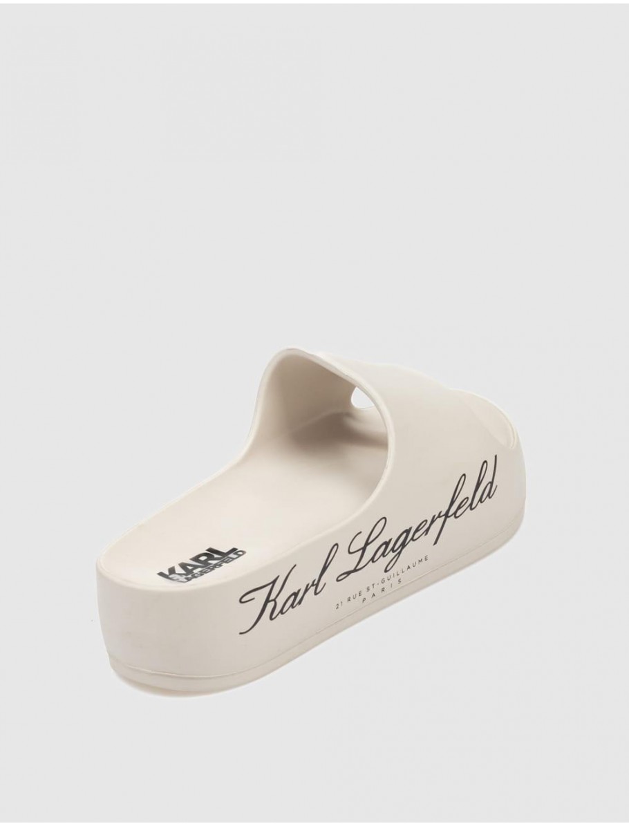 CHANCLA KARL LAGERFELD KOBO II HOTEL LOGO SLIDE BEIG