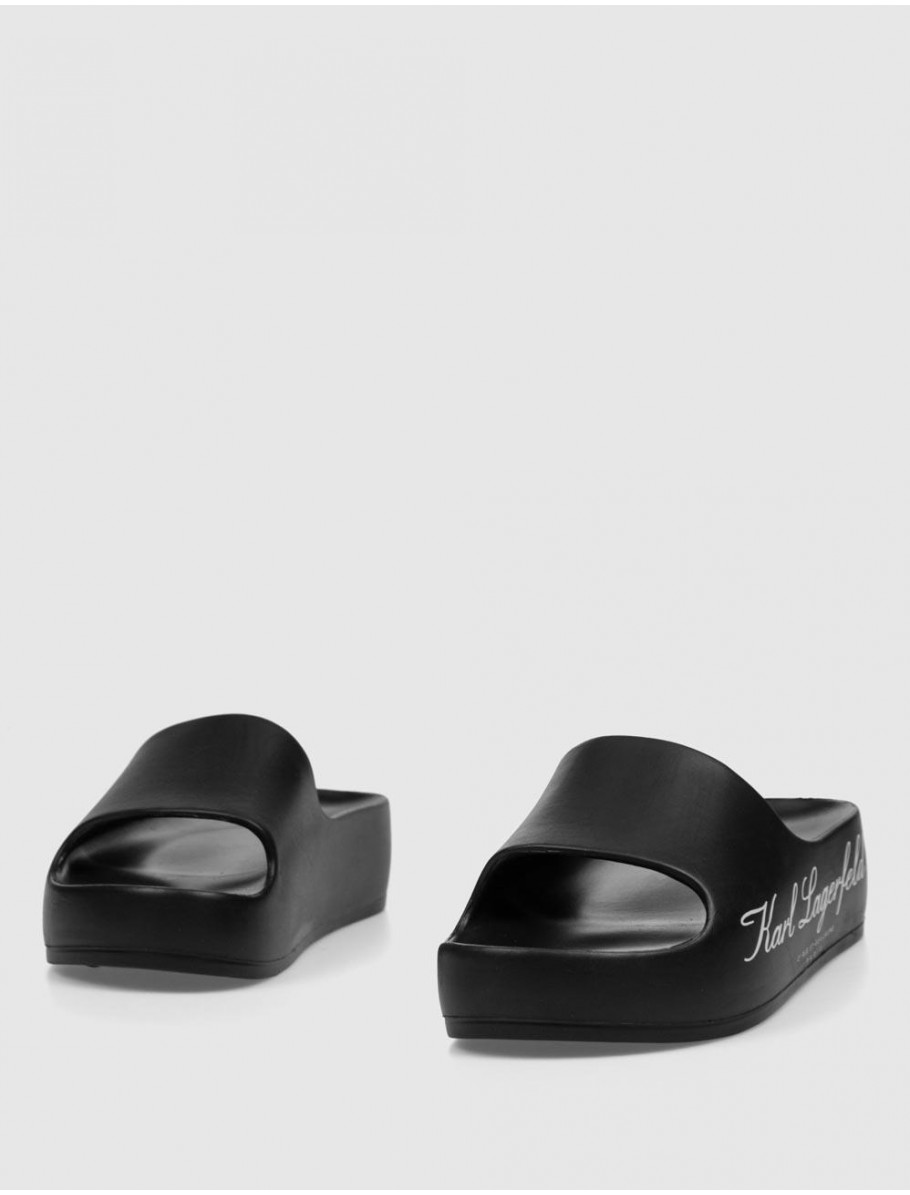 CHANCLA KARL LAGERFELD KOBO II HOTEL LOGO SLIDE NEGRO