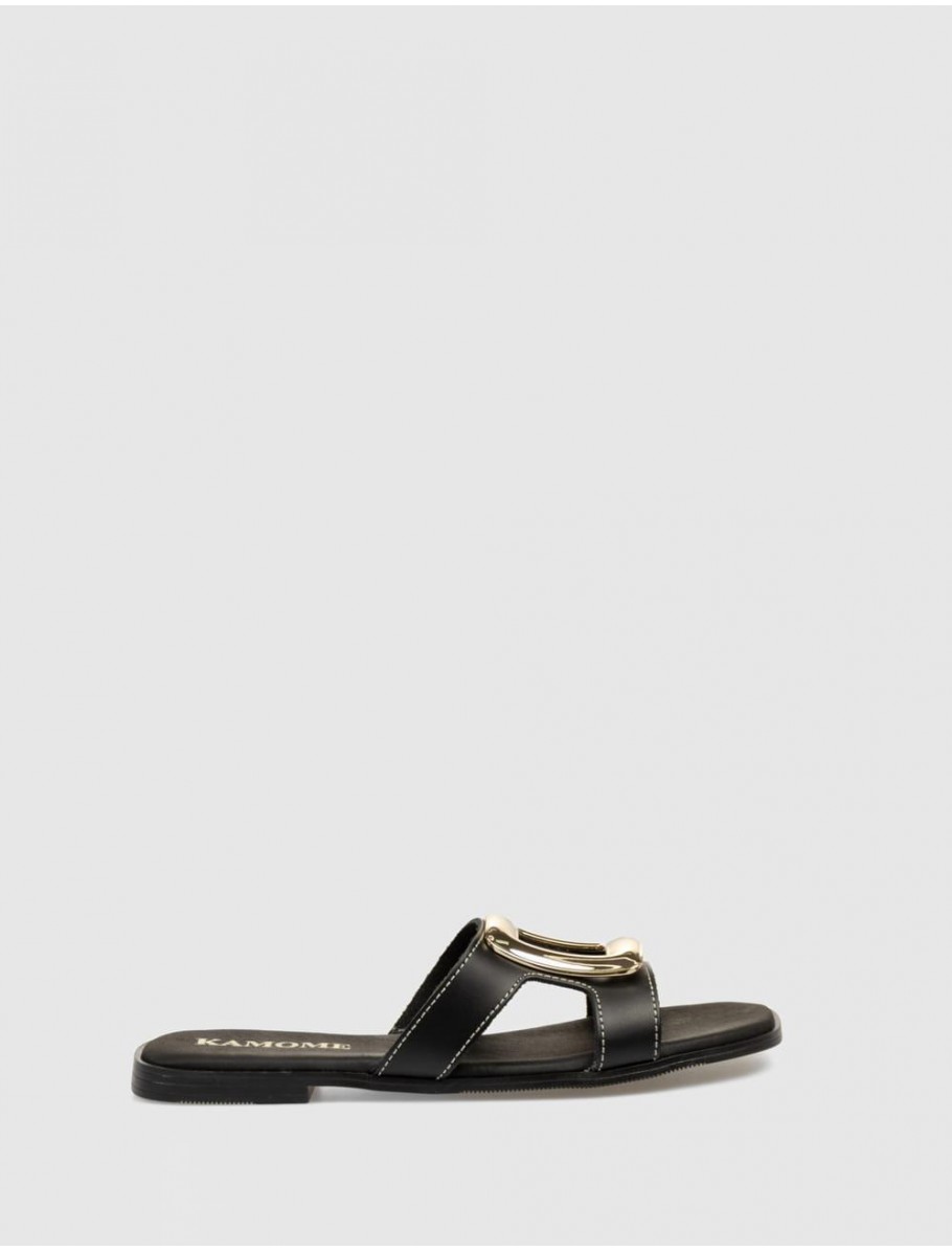 SANDALIA KAMOME ROLA NEGRO