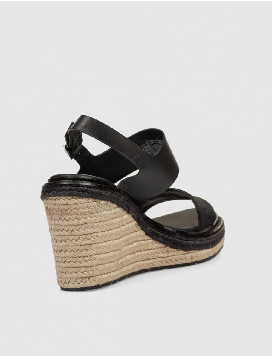 SANDALIA CALVIN KLEIN WEDGE SANDAL 70 JACQ NEGRO