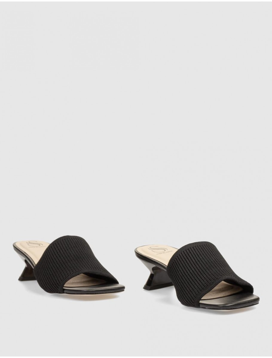 SANDALIA MISS ELASTIC 73002 NEGRO