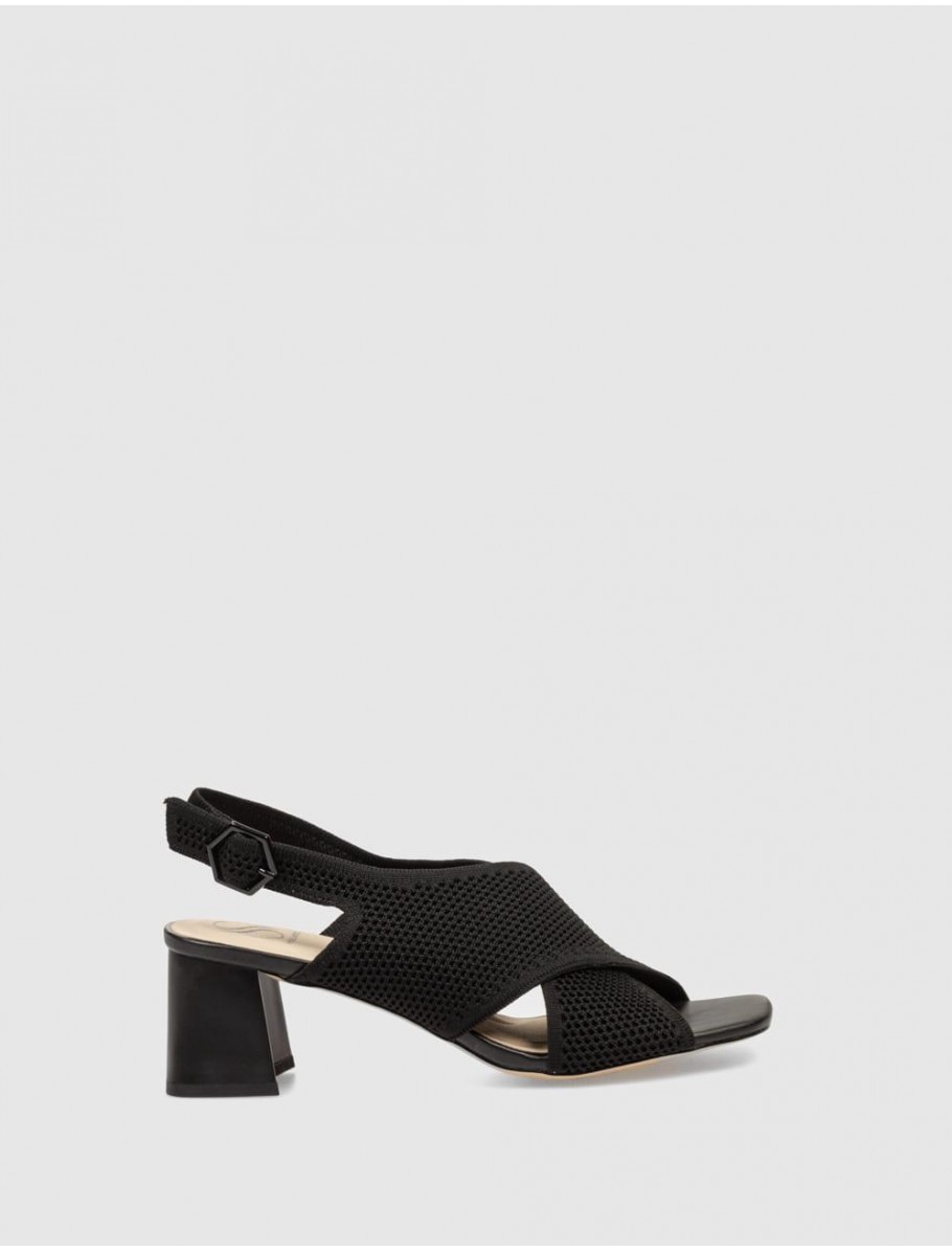 SANDALIA MISS ELASTIC 73040 NEGRO