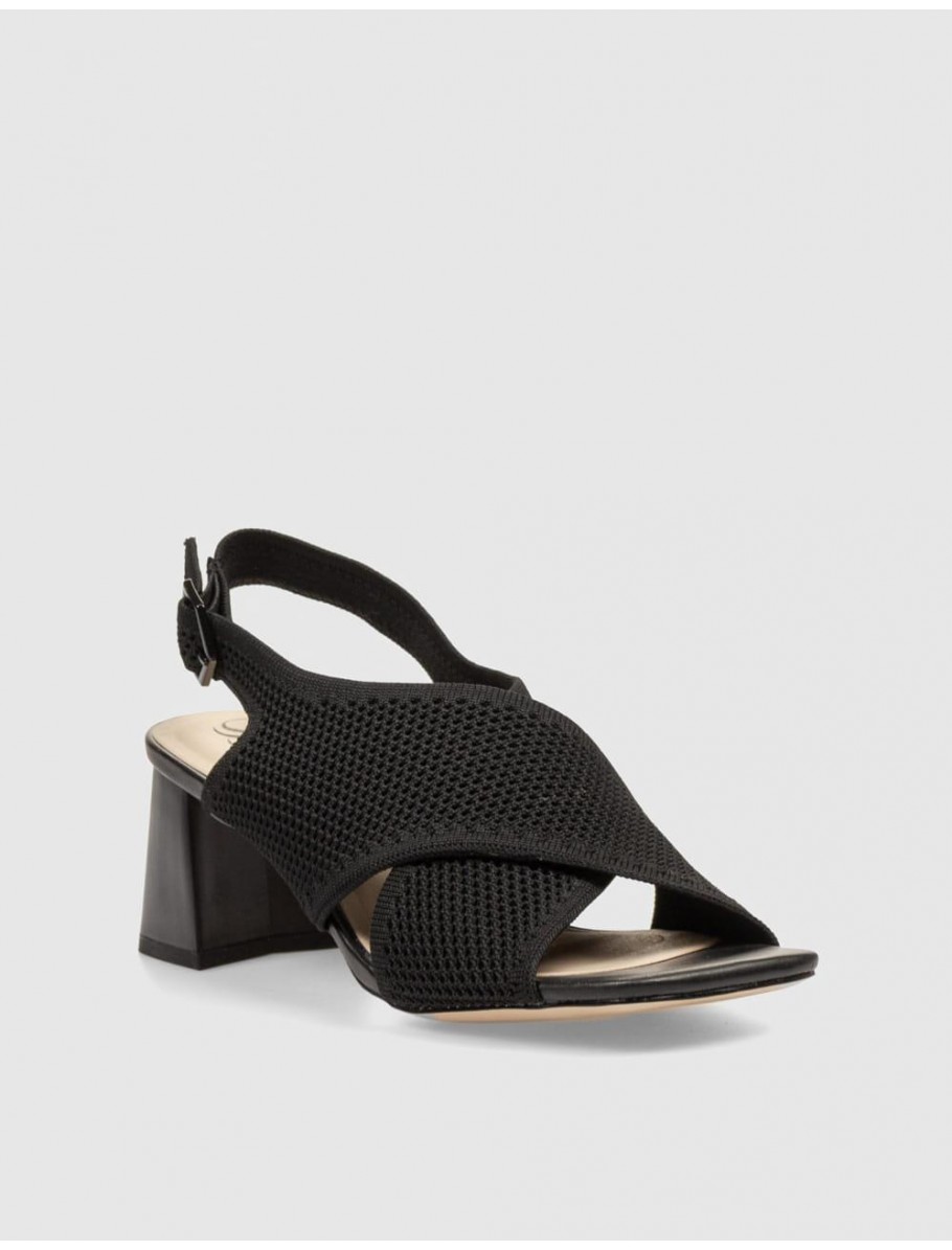 SANDALIA MISS ELASTIC 73040 NEGRO