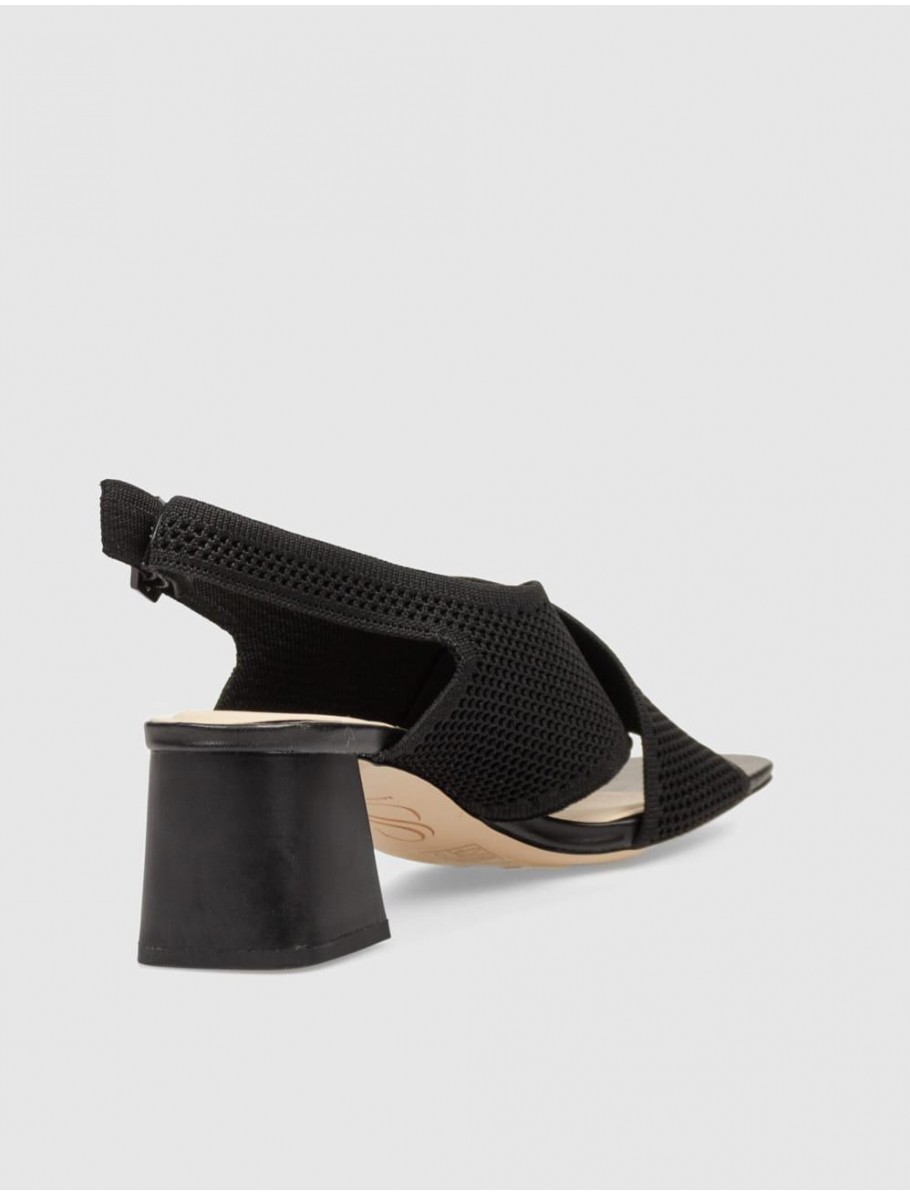 SANDALIA MISS ELASTIC 73040 NEGRO