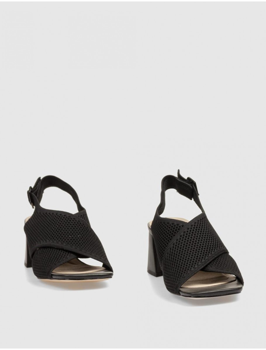 SANDALIA MISS ELASTIC 73040 NEGRO