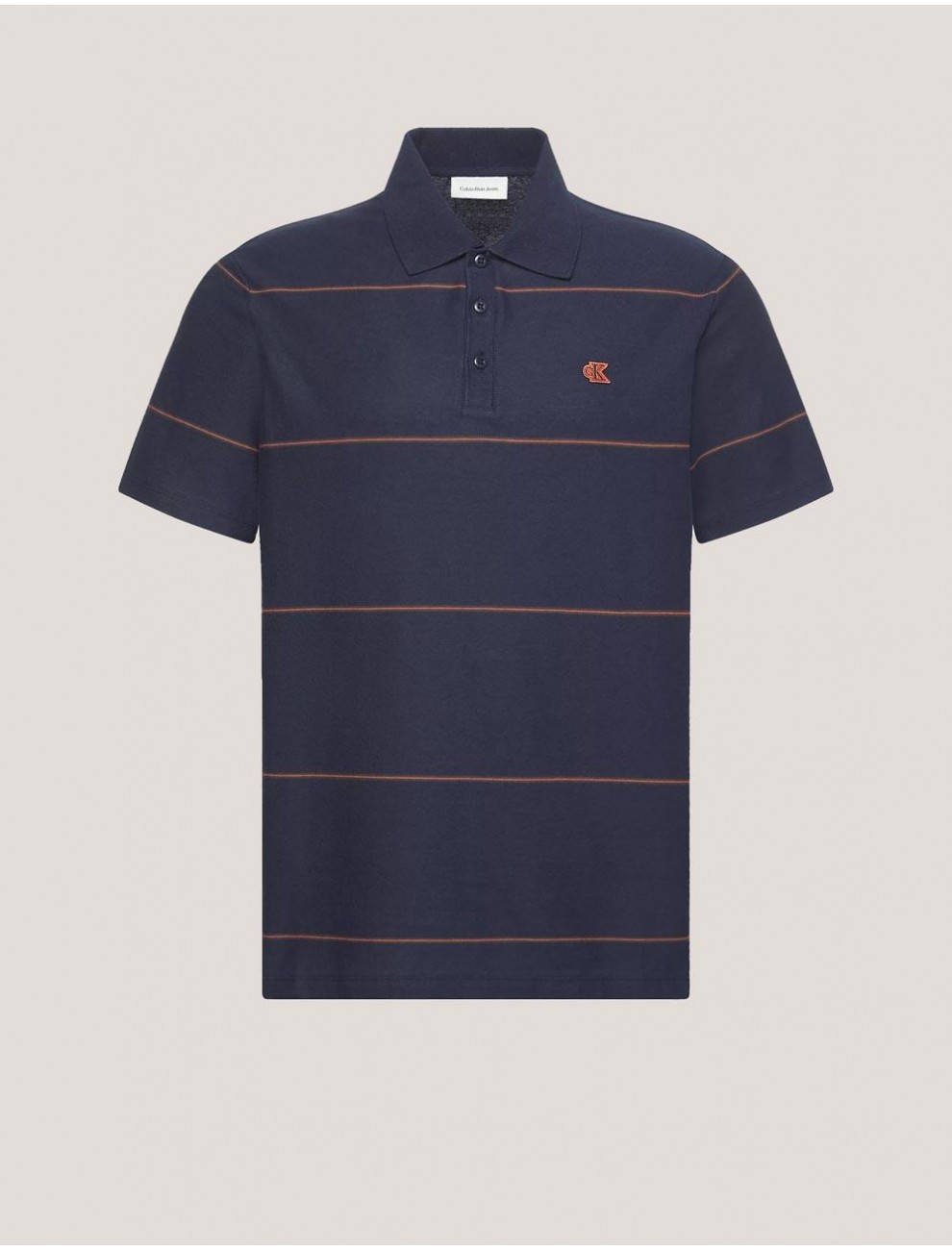 POLO CALVIN KLEIN SS CROSS GRAIN STRIPE EASY MARINO