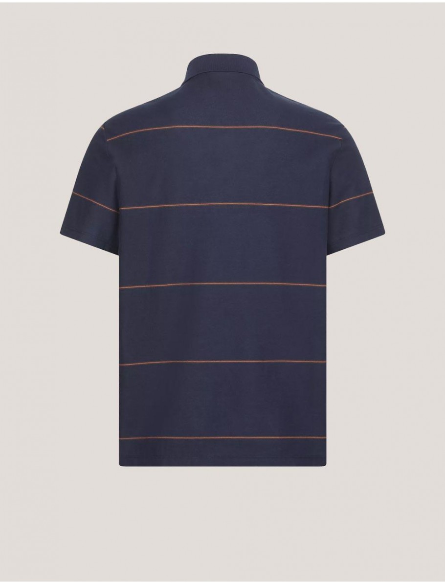 POLO CALVIN KLEIN SS CROSS GRAIN STRIPE EASY MARINO