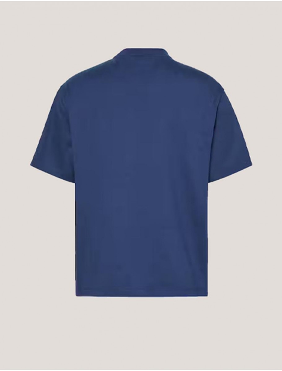 CAMISETA CALVIN KLEIN SS CNTR CHN STTCH AZUL