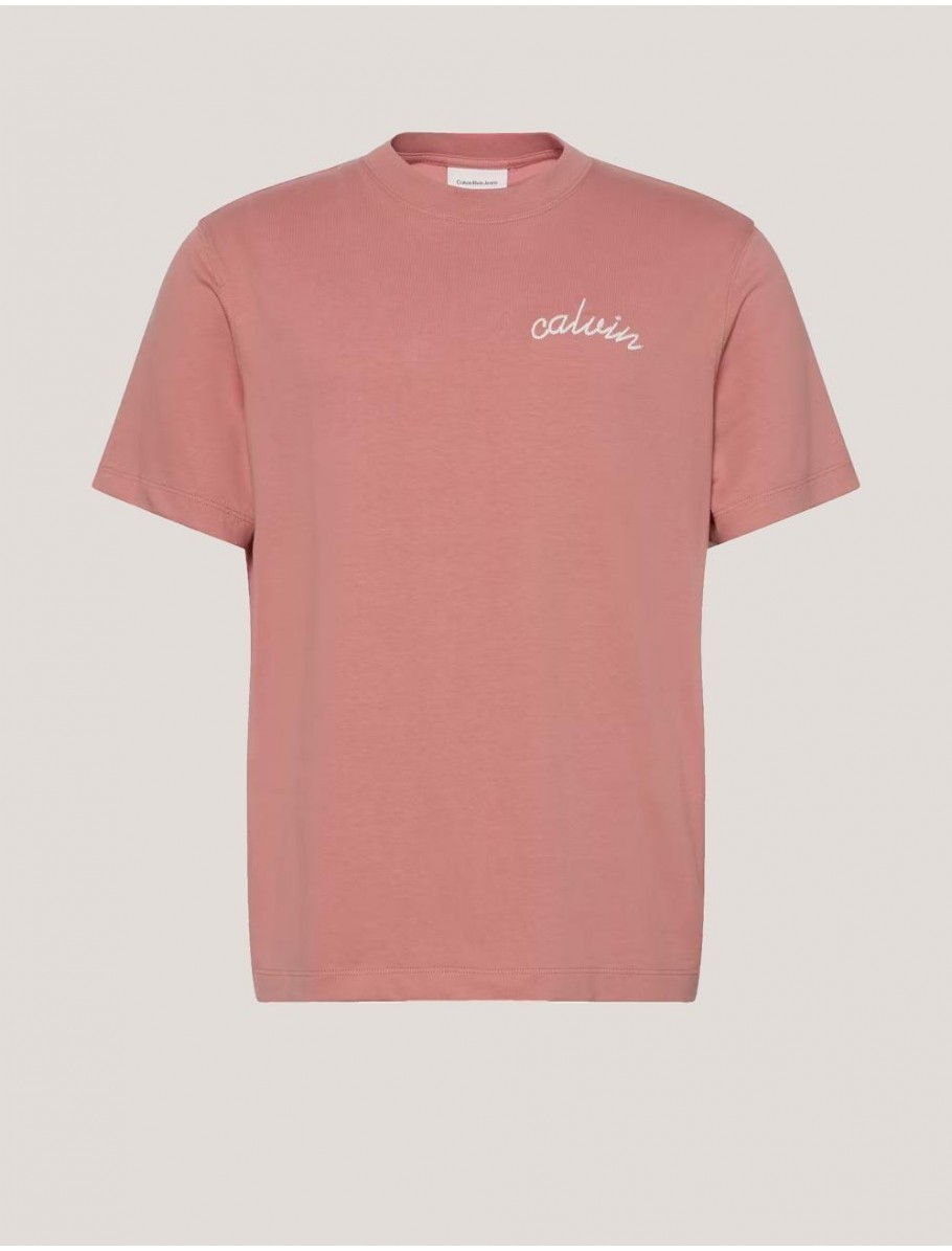 CAMISETA CALVIN KLEIN SS LFT CHST CHN STTC ROSA