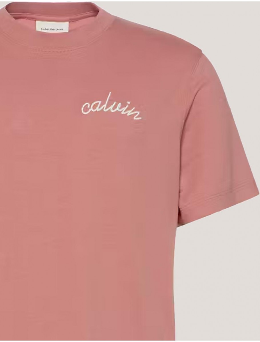 CAMISETA CALVIN KLEIN SS LFT CHST CHN STTC ROSA