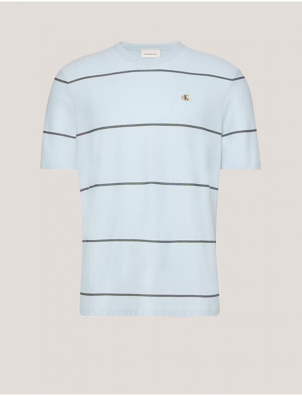 CAMISETA CALVIN KLEIN SS CRSS GRN WD STRP AZUL