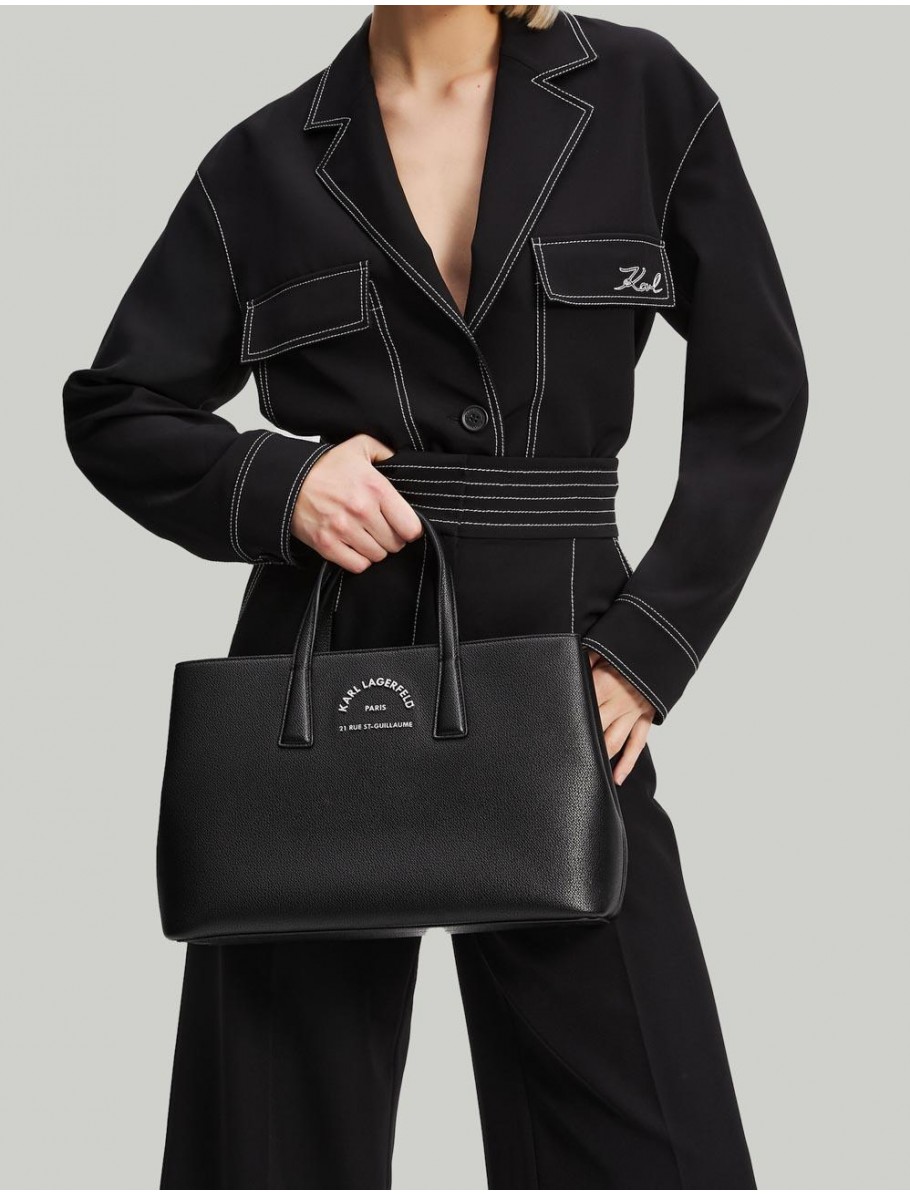 BOLSO KARL LAGERFED K RSG METAL SATCHEL NEGRO