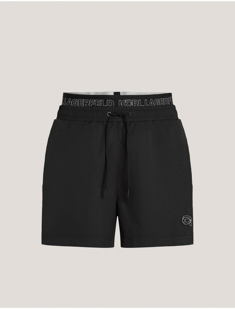 PANTALoN KARL LAGERFED IKON ELASTIC BOARDSHORTS NEGRO