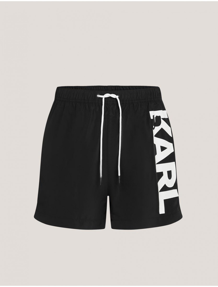 PANTALoN KARL LAGERFED KARL LOGO SHORT BOARDSHORTS NEGRO