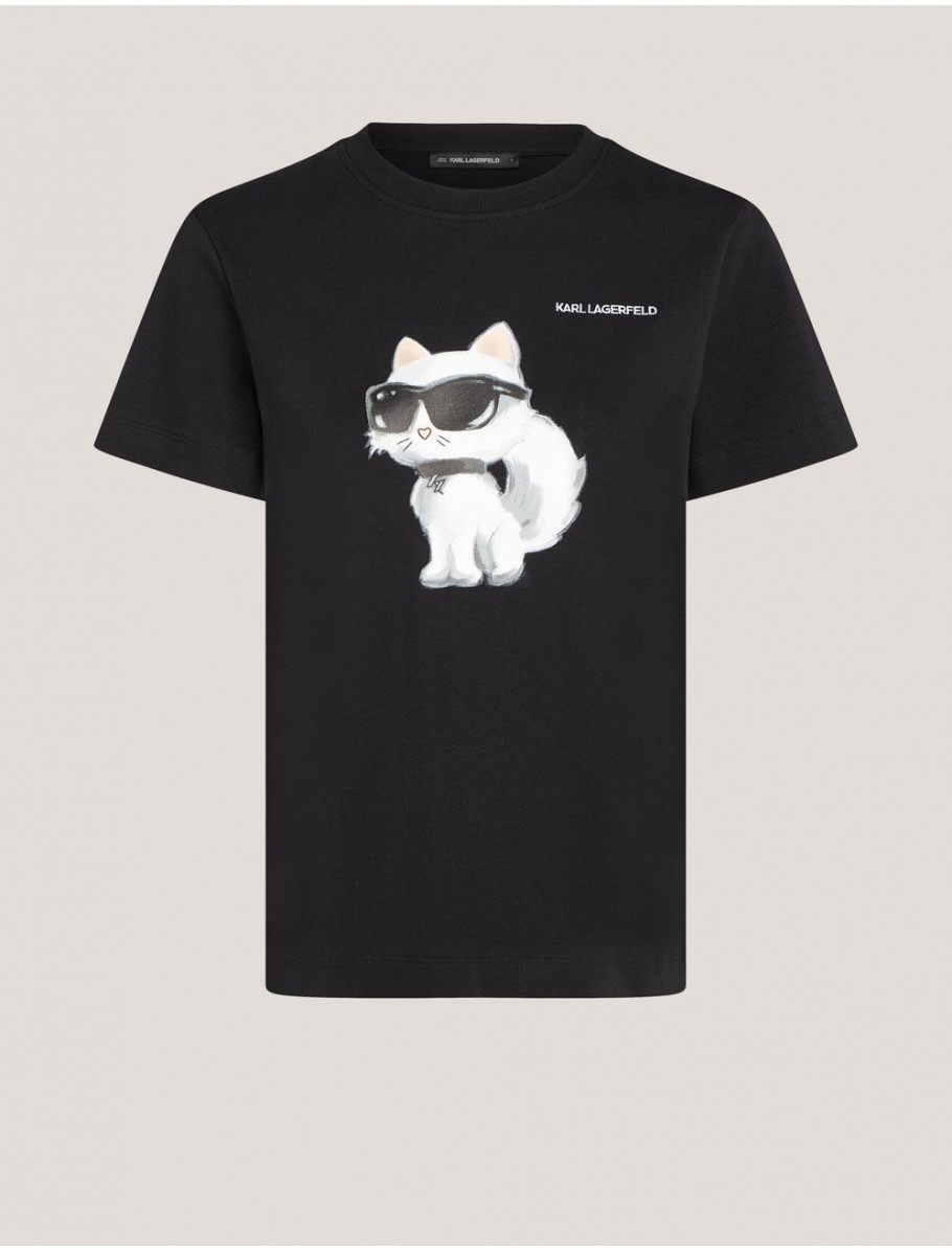 CAMISETA KARL LAGERFED IKON AQUARELLE NEGRO