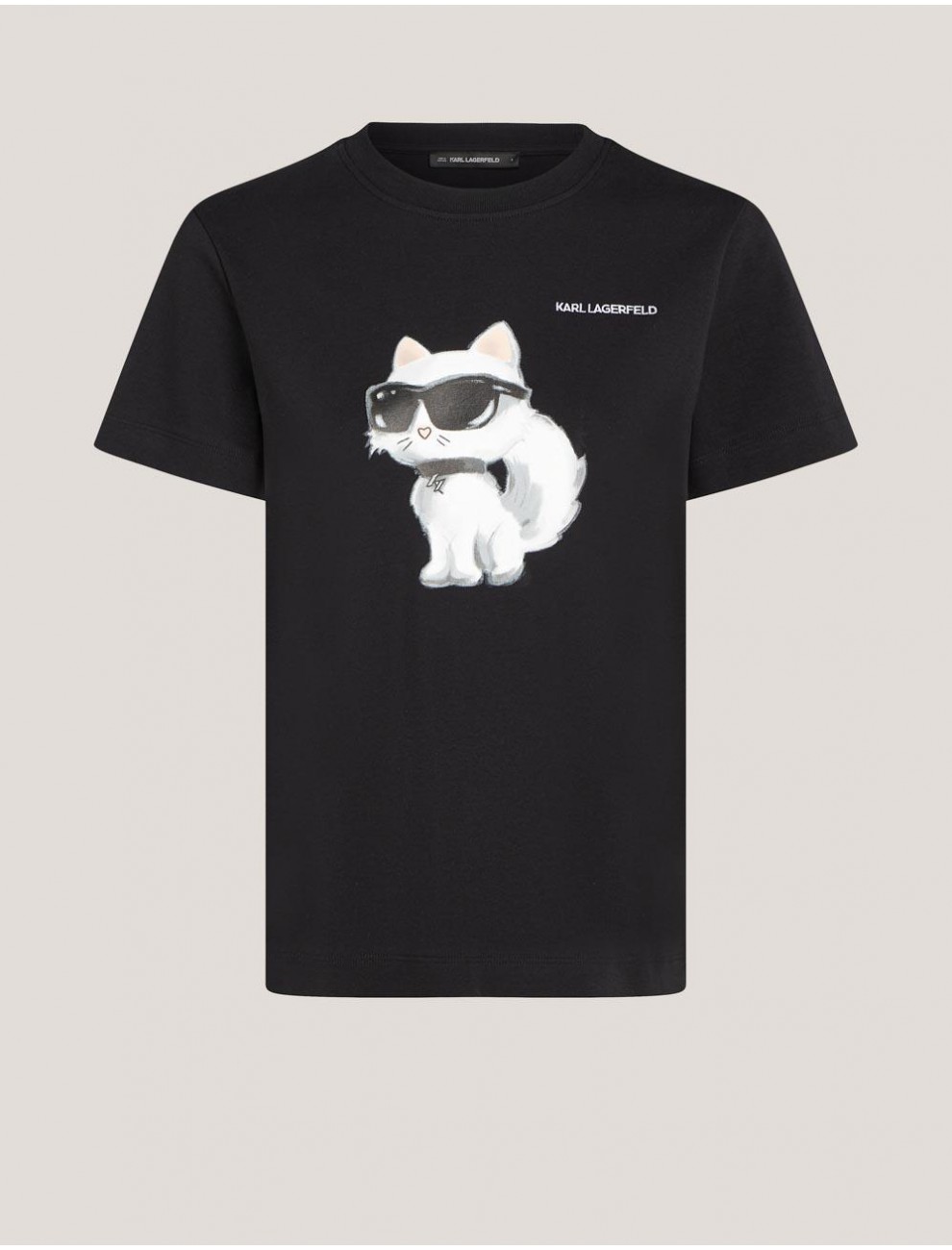 CAMISETA KARL LAGERFED IKON AQUARELLE NEGRO